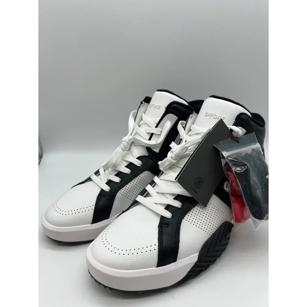 G/Fore G.112 Leather Mid-Top Street Shoe Black/White Men's Size 11.5 New